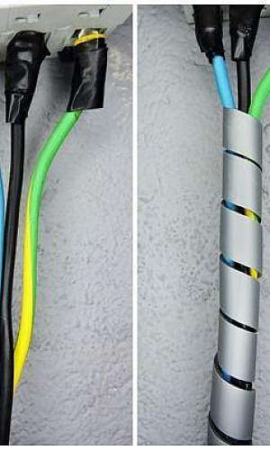 Organização de fios e cabos Organização de fios e cabos