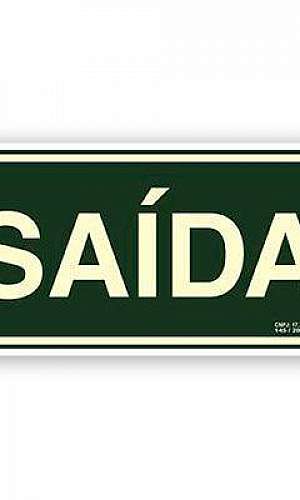 Placa saída de emergência Placa saída de emergência