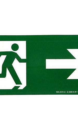 Placas de sinalização de saída de emergência Placas de sinalização de saída de emergência